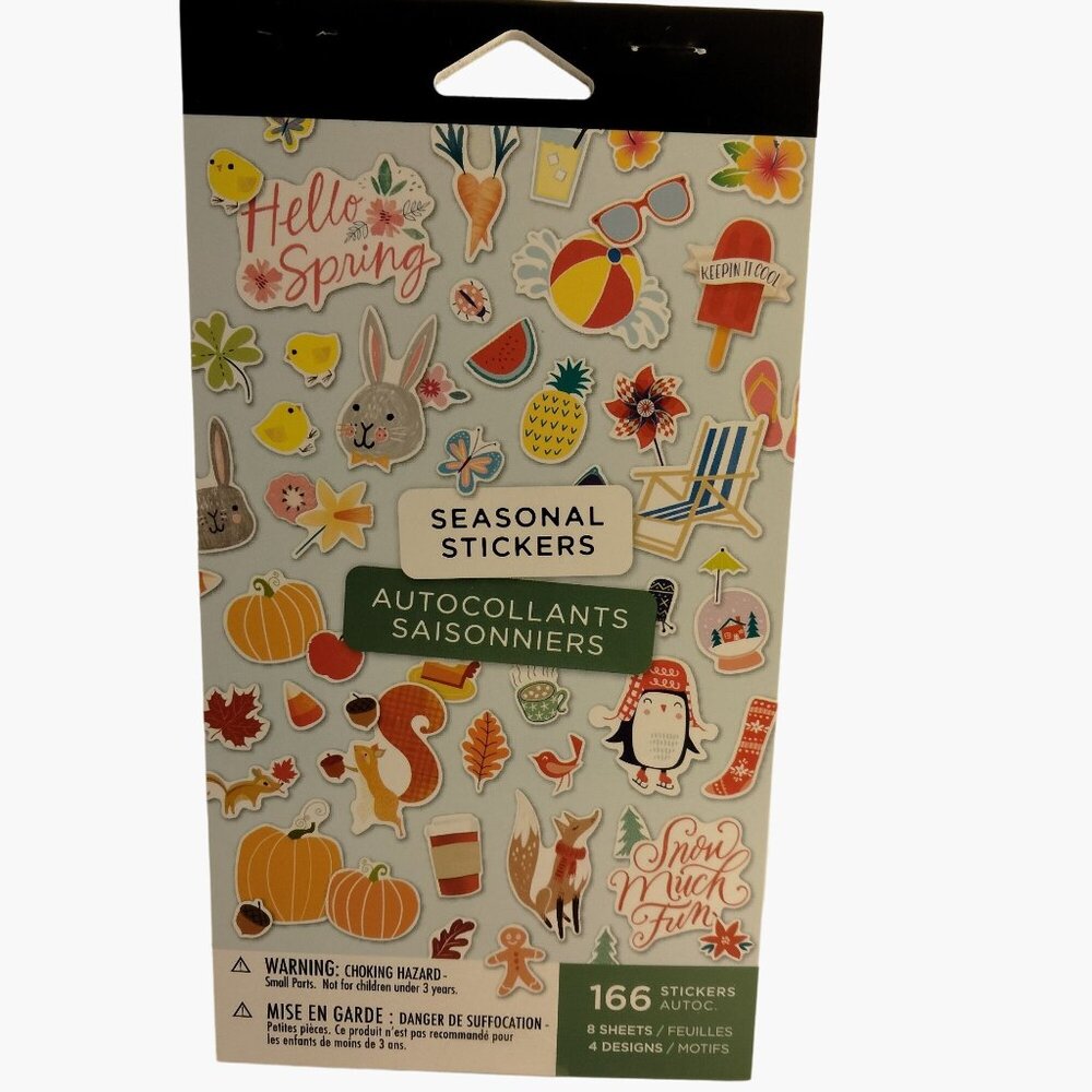 Seasonal Stickers Set 166 Count Fall Winter Spring Summer American Greetings